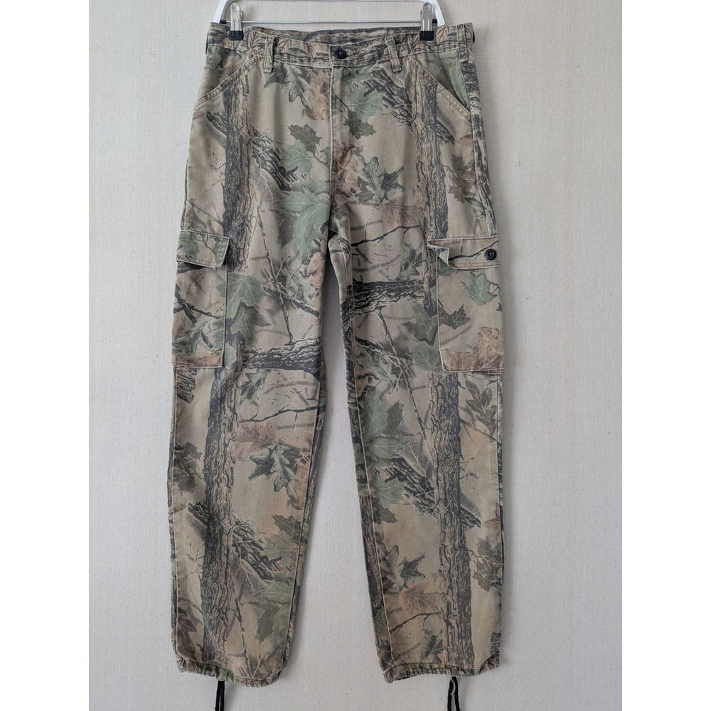 Liberty Cargo Pants Men Medium Green Camo Gorpcore Hunting Vintage 90s Utility